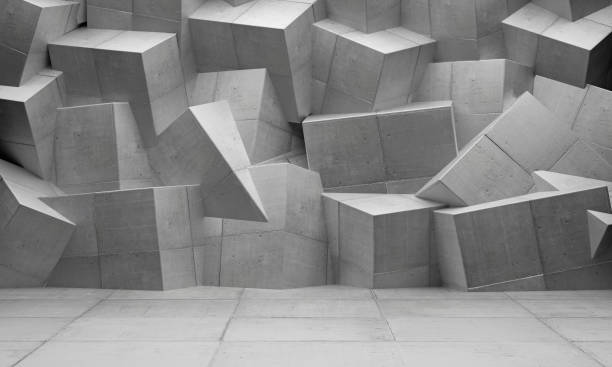 abstract geometric cube in front of background